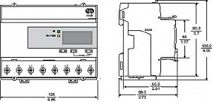 Счетчик электроэнергии iEM3210 Schneider Electric. Вид 1