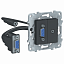 Розетка HD15+minijack (антрацит) Unica New Schneider Electric. Вид 1.
