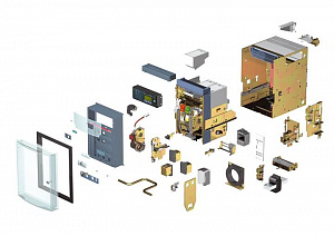 Плата крепления управляющих реле Old/New Emax any ABB. Вид 1