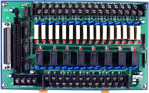 Выносная плата 24 силовых реле (12В), совместима с Opto-22, разъем DB37 ICP DAS. Вид 1