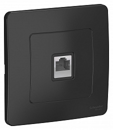 Розетка компьютерная RJ45, кат.5e, С/У, (антрацит) Blanca Systeme Electric. Вид 1