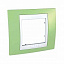 Рамка 1-постовая (зелёное яблоко/белый) Unica Хамелеон Schneider Electric. Вид 1.