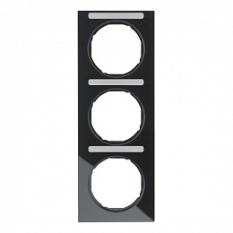 Рамка 3-постовая, с полем для надписей (черный) R.3 Berker. Вид 1