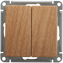 Переключатель 2-клавишный, 10АХ, механизм, (бук) Wessen 59 Schneider Electric. Вид 1