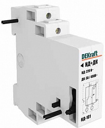 НД-103 Расцепитель независимый с доп.контактом 24В АС/DC монтаж справа DEKraft. Вид 1