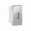 Розетка USB, 1 модуль (алюминий) Unica Modular Schneider Electric. Вид 1.