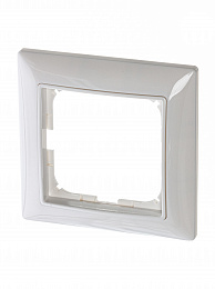 2511-94-507 Рамка 1-постовая с декоративной накладкой (альпийский белый) Basic55 ABB. Вид 1