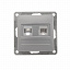 Розетка двойная RJ11+RJ45, 160В, 1А, кат.5e, механизм (матовый хром) Wessen 59 Systeme Electric. Вид 1.