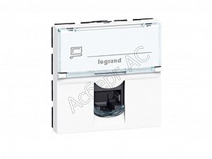 Розеткая компьютерная RJ45 кат. 5е FTP 9 контактов 2М Mosaic Legrand. Вид 1