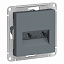 Розетка двойная компьютерная RJ45+RJ45, кат.5E, механизм (грифель) Atlas Design Systeme Electric. Вид 1.