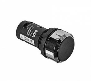 CP1-30B-11 Кнопка чёрная без фиксации 1НО+1HЗ ABB. Вид 1