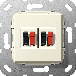 Аудио-розетка (бежевый) System 55 Gira. Вид 1