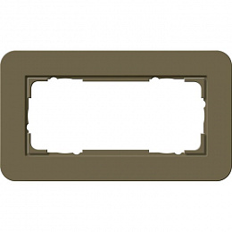 Рамка 2-постовая (дымчатый) E3 Gira. Вид 1