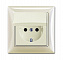 20 EUCKD-96-50 Розетка с заземлением, с крышкой, в сборе, IP44 (шале/белый) Basic55 ABB. Вид 1.