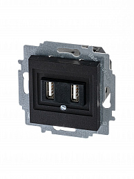 5014H-A00040 63W USB зарядка двойная, Levit, антрацит ABB. Вид 1