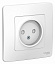 Розетка без заземления со шторками, С/У, 16А, 250В (белый) Blanca Systeme Electric. Вид 1.