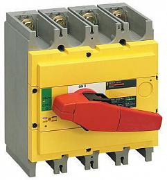 Выключатель-разъединитель Compact INS630, 3P, 630А (с красной ручкой) Schneider Electric. Вид 1