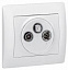 Накладка TV+FM+SAT розетки (Aluminium) Galea Life Legrand. Вид 2.