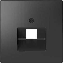 Центральная накладка для розетки 1хRJ45 (антрацит) Merten D-Life Schneider Electric. Вид 1