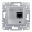 Розетка компьют., RJ45,одиноч., кат. 5е, экран. stp, с пруж. заж (алюминий) Sedna Schneider Electric. Вид 1.