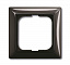2511-95-507 Рамка 1-постовая с декоративной накладкой (шато/чёрный) Basic 55 ABB. Вид 1.