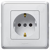 Розетка 2Р+Е 16A (белый) Cariva Legrand