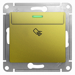 Выключатель карточный,сх.6,10ax, механизм (фисташковый) Glossa Systeme Electric. Вид 1