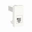 Розетка телефонная, RJ12, одиночная, 1 модуль (белый) Unica Modular Schneider Electric. Вид 1.