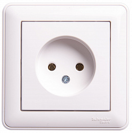 Розетка без заземления без шторок, 16А, в сборе (белый) Wessen 59 Systeme Electric. Вид 1