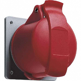 432 RU6 Розетка панельная с прямым унифицированным фланцем 32A, 3P+N+E, IP44 ABB. Вид 1