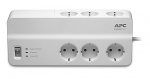 Cетевой фильтр, 6 розеток, кабель 2м, белый Schneider Electric. Вид 1