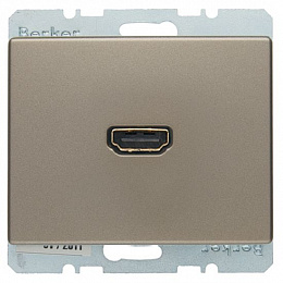 Розетка HDMI 90° (светло-бронзовый) Arsys Berker. Вид 1