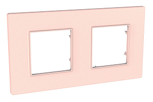 Рамка 2-постовая (розовый жемчуг) Unica Quadro Schneider Electric. Вид 1