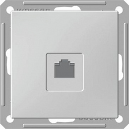 Розетка компьютерная RJ45 кат.5e, механизм (матовый хром) Wessen 59 Systeme Electric. Вид 1