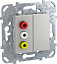 3-RCA-коннектор (алюминий) Unica Top Schneider Electric. Вид 1.