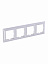 2514-94-507 Рамка 4-постовая с декоративной накладкой (альпийский белый) Basic 55 ABB. Вид 4.