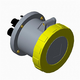 263 RU4W Розетка панельная с прямым унифицированным фланцем 263RU4W, 63A, 2P+E, IP67, 4ч ABB. Вид 1