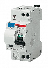 DSH941R C40 30мA Дифф. автомат 1P+N 40A 30mA, тип АC, 4.5kA, (хар-ка C) ABB. Вид 1
