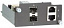 Модуль расширения: 2х10/100/1000BaseT(X) или 1000BaseSFP (RJ45+SFP) MOXA. Вид 1.
