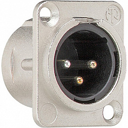 Штепсельный разъем XLR (фланцевая розетка 3 контакта) System 55 Gira. Вид 1