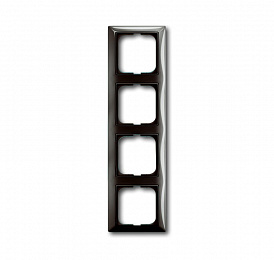 2514-91-507 Рамка 4-постовая с декоративной накладкой (энтре/серый) Basic55 ABB. Вид 1