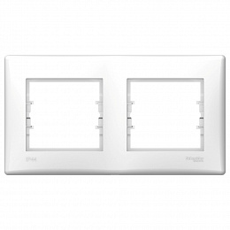 Рамка 2-постовая горизонтальная IP44(белый) Sedna Schneider Electric. Вид 1