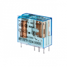 Миниатюрное реле с 2ПК 8А (=24B DC) Finder. Вид 1