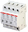 OVR T2 3N 70 440 S P Ограничитель перенапряжения 3P+N, тип 2, 440В, 70kA (сменные картриджи) ABB. Вид 1.