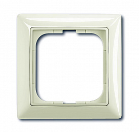 2511-96-507 Рамка 1-постовая с декоративной накладкой (шале/белый) Basic 55 ABB. Вид 1