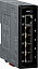 5-портовый неуправляемый коммутатор 10/100 BaseT(X) Ethernet, в пластиковом корпусе, питание +12...+56 VDC, -40...+75С ICP DAS. Вид 1.