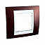 Рамка 1-постовая (терракотовый/белый) Unica Хамелеон Schneider Electric. Вид 1.