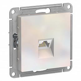 Розетка компьютерная RJ45, кат. 6A, механизм (жемчуг) Atlas Design Systeme Electric. Вид 1