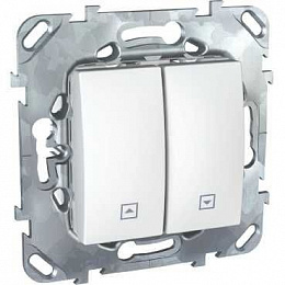 Unica выключатель для жалюзи, 2-клавишный, сх. 4, белый Schneider Electric. Вид 1