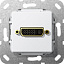 Розетка DVI (белый глянцевый) System 55 Gira. Вид 1.